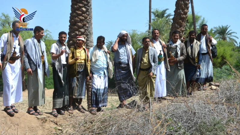 الاطلاع على مشاريع استصلاح الأراضي الزراعية والتمكين الاقتصادي بمديرية مقبنة في تعز