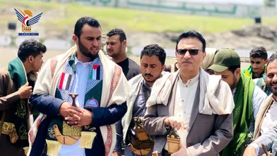 الشرماني وقيادات محلية يتفقدون جاهزية ساحة "الرسول الأعظم" في العدين بإب