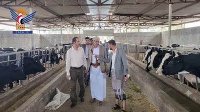 زيارة مزارع أنهار السعيدة بذمار لتقديم الدعم الفني والإرشادي والتوعوي لتطوير إنتاج الألبان