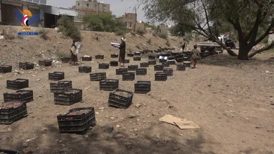 تسيير قافلة العنب الثامنة من مديرية بني حشيش دعمًا للمرابطين في الجبهات