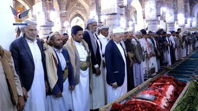 تشييع جثمان الفقيد أحمد شعرة رئيس لجنة التخطيط بمحلي مديرية صعدة