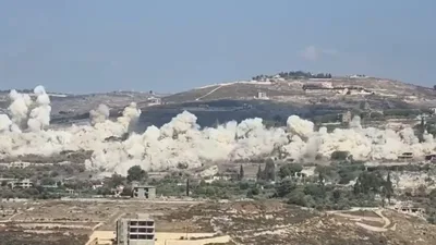 العدو الإسرائيلي ينفذ تفجيرات ضخمة في جنوبي لبنان