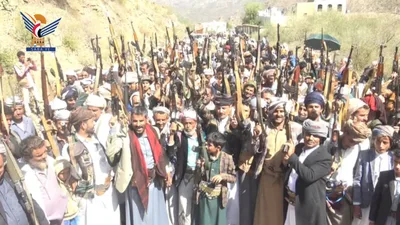 أبناء مديرية صعفان يعلنون النفير العام والجهوزية لمواجهة العدو السعودي