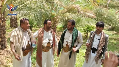 القائم بأعمال وزير الزراعة والثروة السمكية يتفقد مزارع النخيل في الجوف