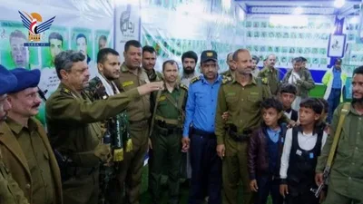 قيادات أمن الضالع تزور معرض وروضة الشهداء في دمت