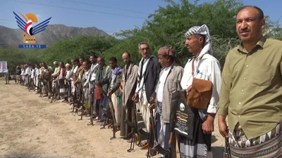 وقفة قبلية بمديرية القبيطة في لحج إعلاناً للنفير العام ومواجهة التصعيد بالتصعيد