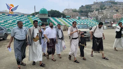 حجة.. تفقد ساحة الرسول الأعظم المخصصة للاحتفال بالمولد النبوي في مركز المحافظة