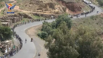 مسير راجل ووقفة بمديرية الحيمة الخارجية لخريجي دورات طوفان الأقصى