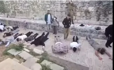 مستوطنون صهاينة يؤدون طقوساً وصلوات جماعية في المسجد الأقصى بحماية قوات العدو الإسرائيلي