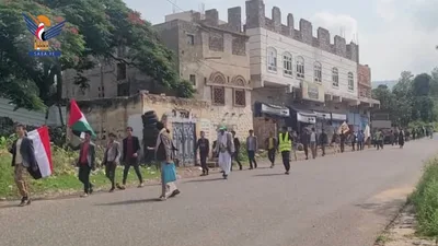 مسير وعرض طلابي بمدارس جبل المحويت بذكرى المولد النبوي