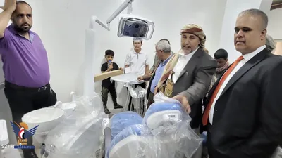 افتتاح مجمع الصمود الطبي الحكومي في منطقة جدر ببني الحارث
