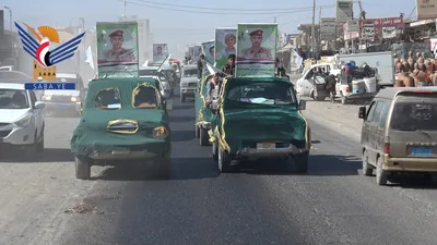 تشييع جثماني الشهيدين محمد البارقي ومحمد مرجز في جحانة بصنعاء