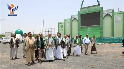 تعز .. الرميمة والجنيد يطّلعان على تجهيز ساحة الرسول الأعظم