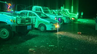 مسيرة ضوئية بمديرية بني سعد بالمحويت ابتهاجًا بذكرى المولد النبوي الشريف